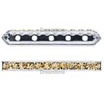 Dreamtime Crystal DC 77730 Rondelle Spacer Bars 5 Hole Light Grey Opal/Gold